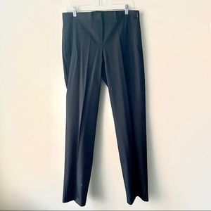 DKNY Black Nylon Blend Tapered Trousers / Pants With Ankle Slits | Size 12
